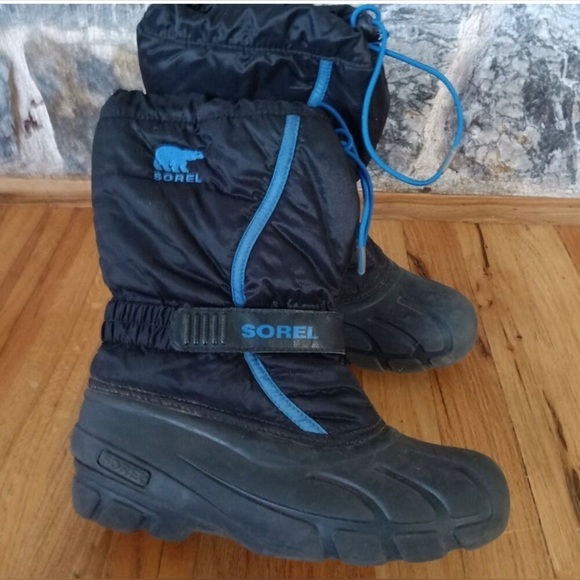 Sorel Snow Boots Womens Size 6 blue black - Picture 2 of 9